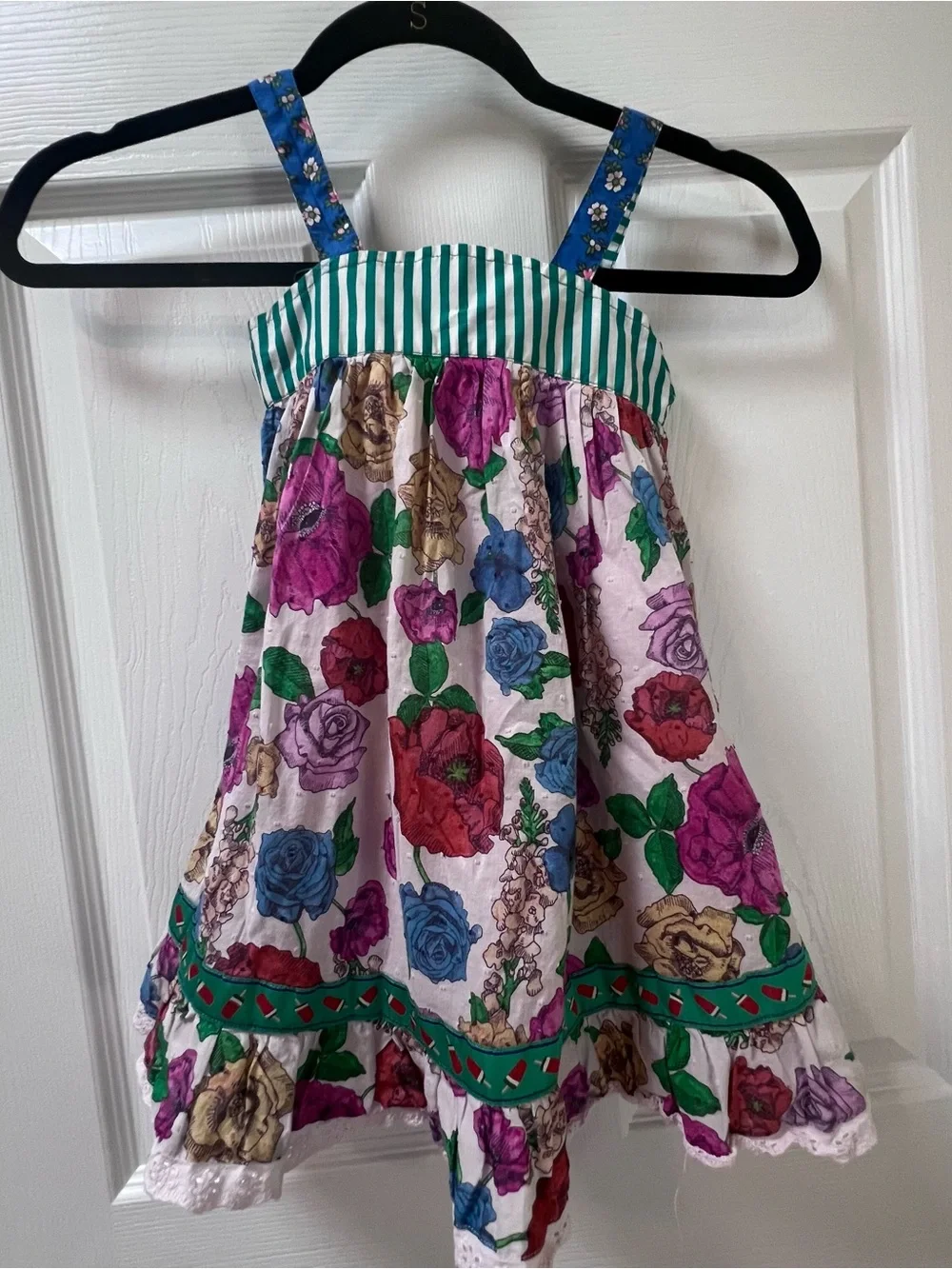 Matilda Jane Toddler Girls 4 Cami Strap Dress Flounce Skirt Floral Watermelon